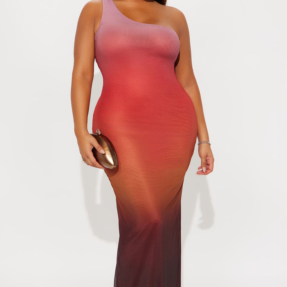 Adika Mesh Ombre Maxi Dress