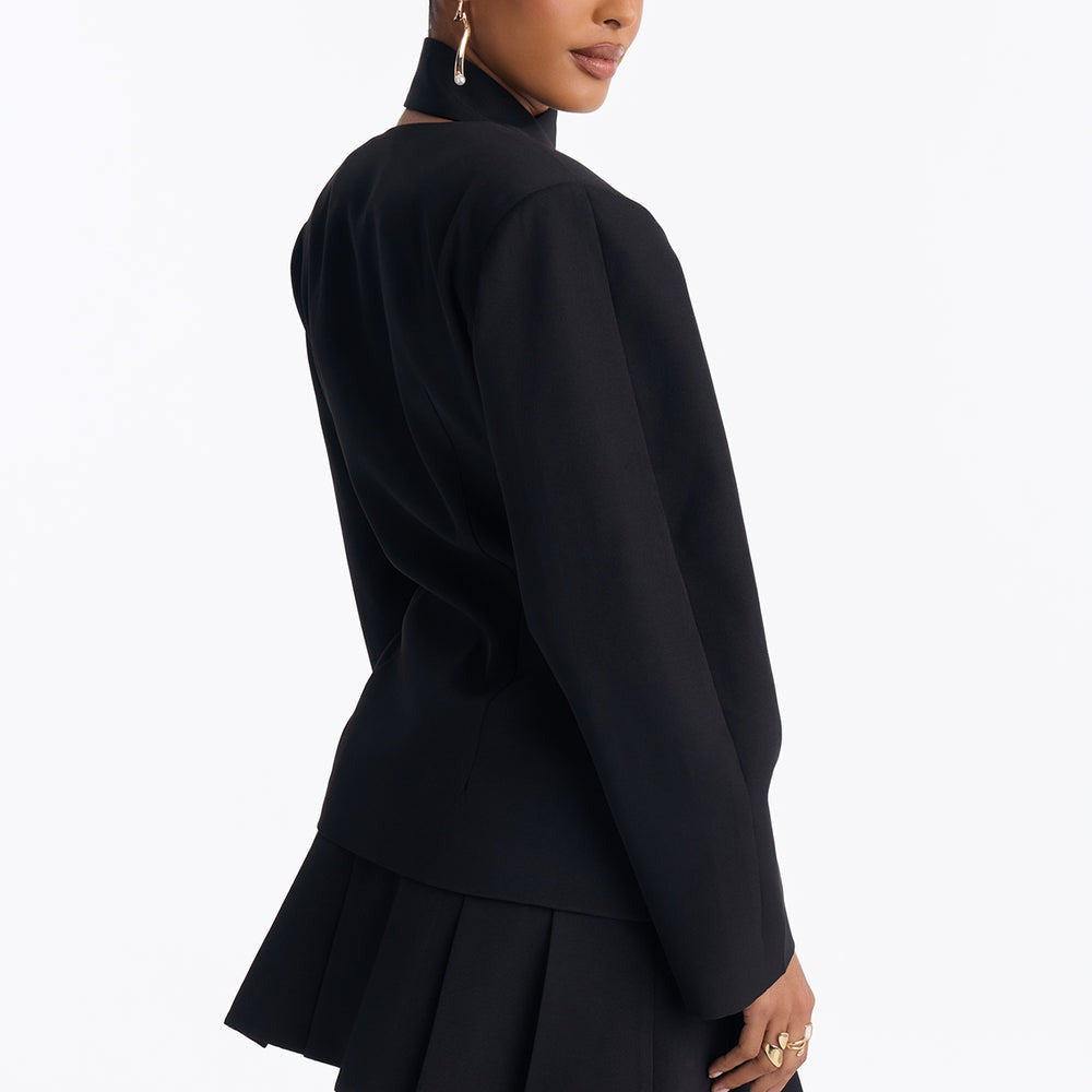 Adeline Long Sleeve Scarf Blazer
