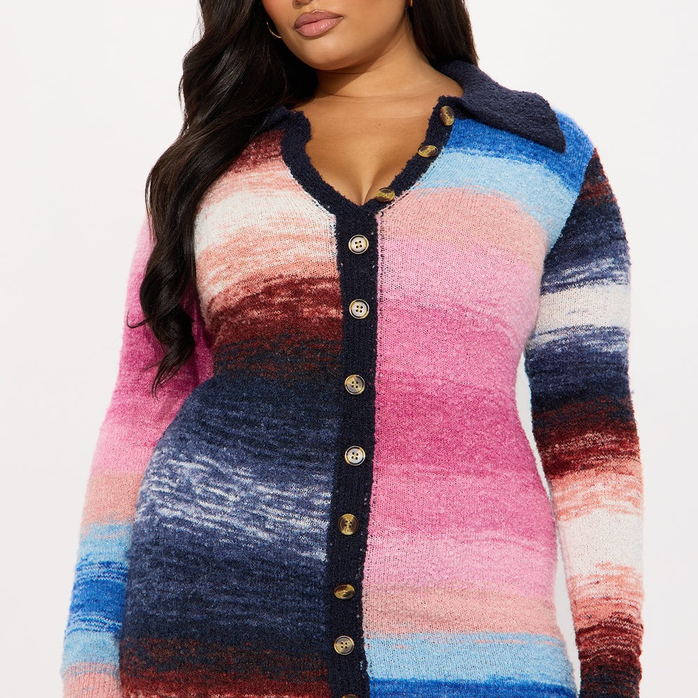 Aisha Collared Sweater Midi Dress