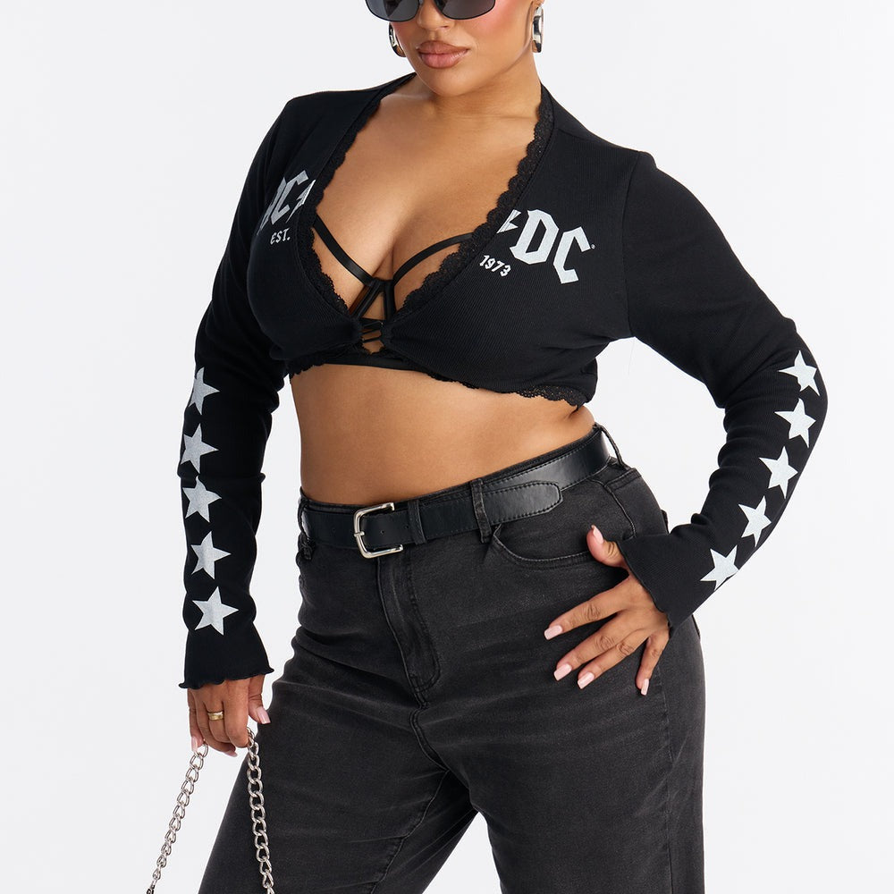 ACDC Rock On Ribbed Top