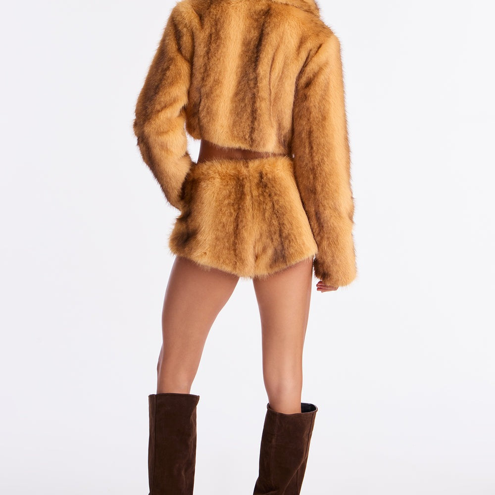 A Whole Mood Faux Fur Micro Short