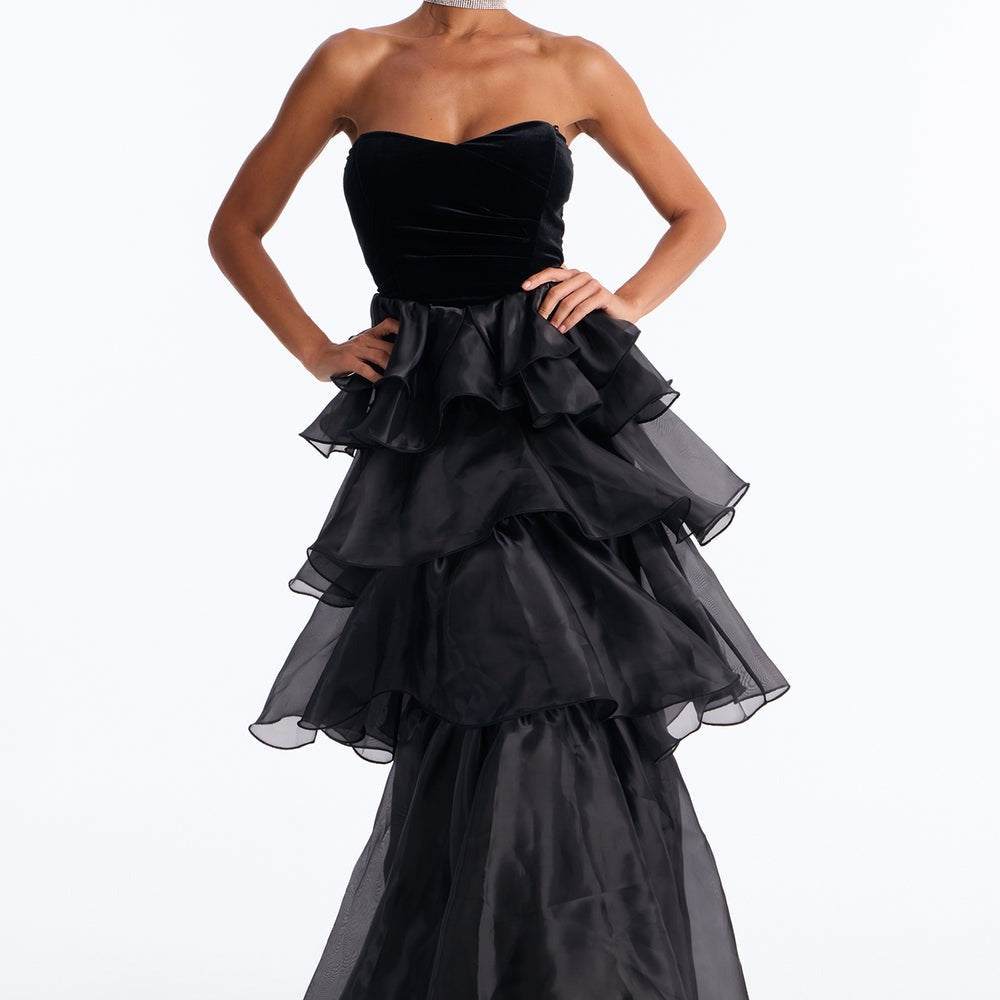 Addison Organza Tiered Gown