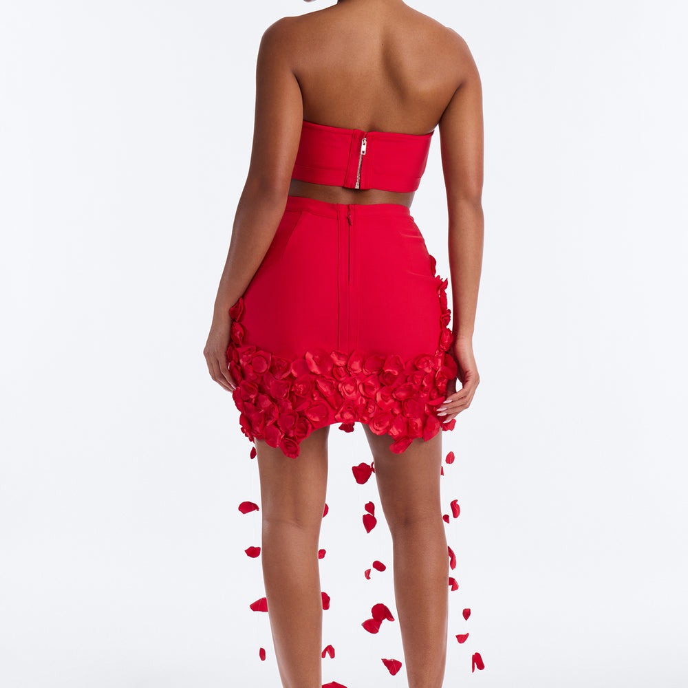 A Bed Of Roses Draped Bandage Mini Dress