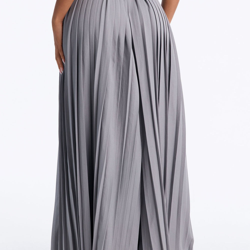 Adele All Over Pleated Wide Leg Trouser