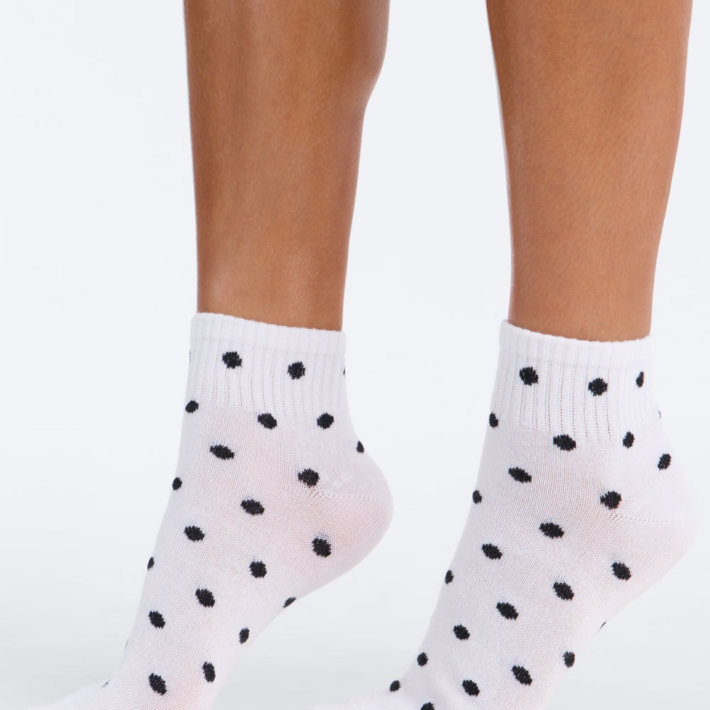10 Pack Dots And Stripes Quarter Length Socks