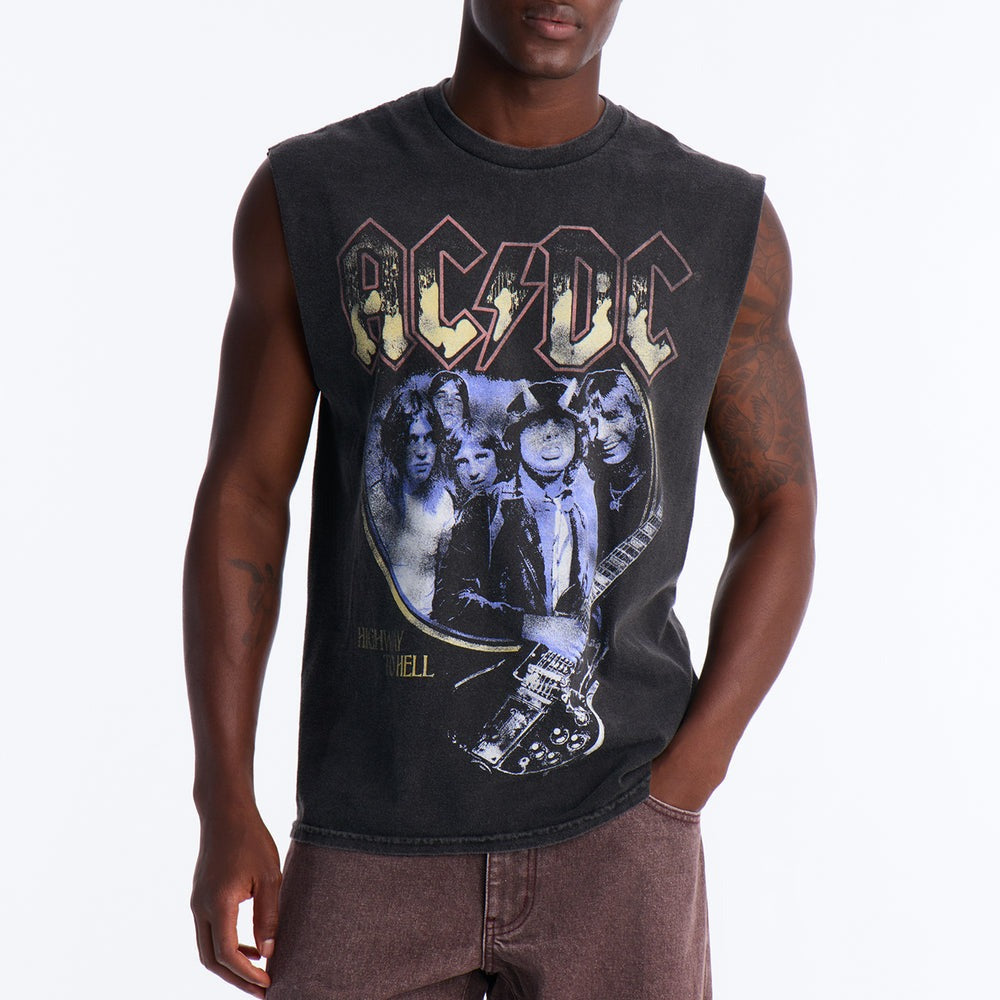 ACDC Vintage Oversized Muscle Tee