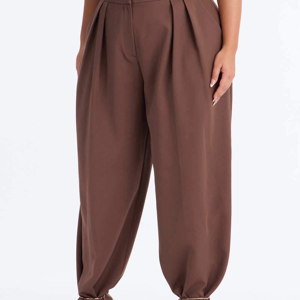 Alex Metal Cuffed Jewellery Straight Leg Trouser