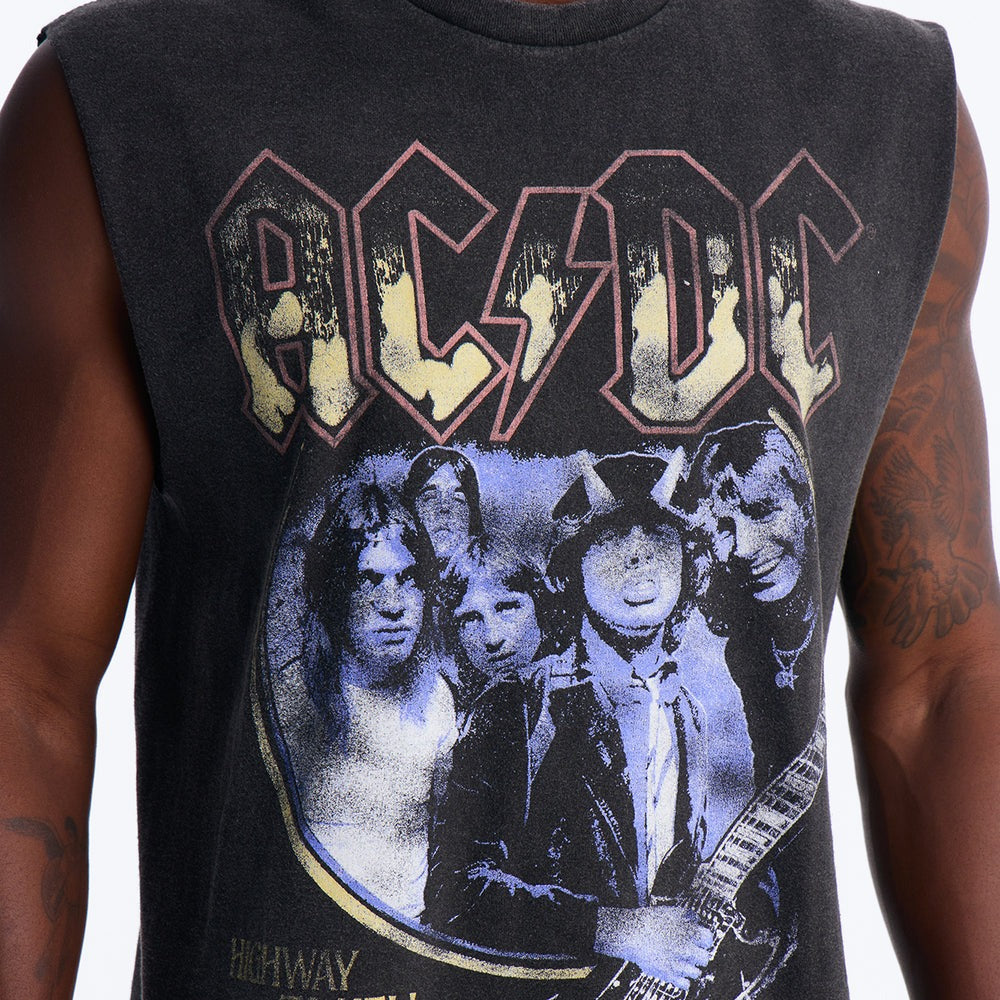 ACDC Vintage Oversized Muscle Tee