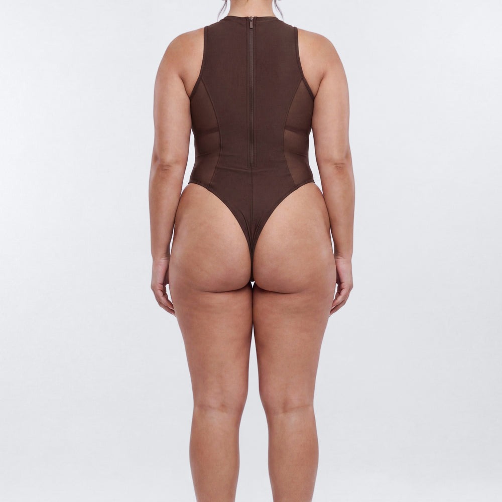 AirSculptâ¢ Front Zip Sports Bodysuit