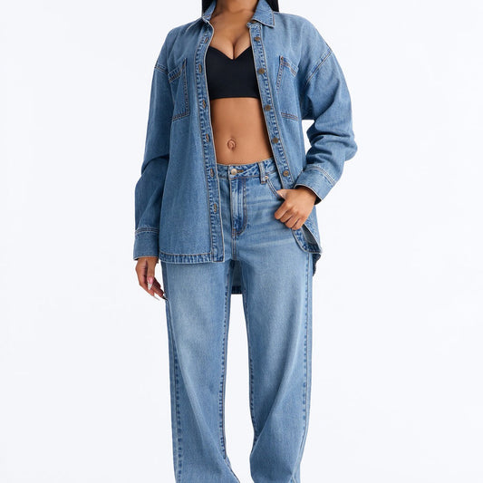 Alicante Drapey Denim Shacket