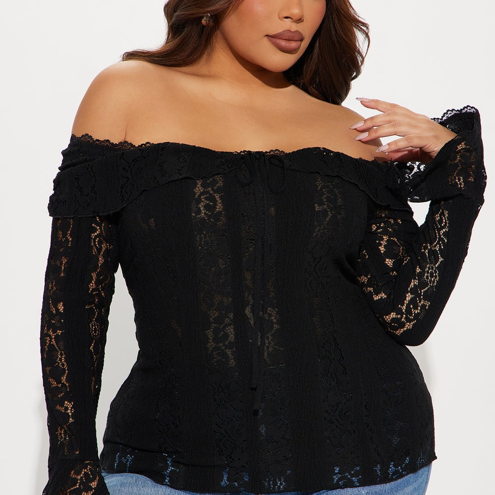 Adoring You Off Shoulder Lace Top