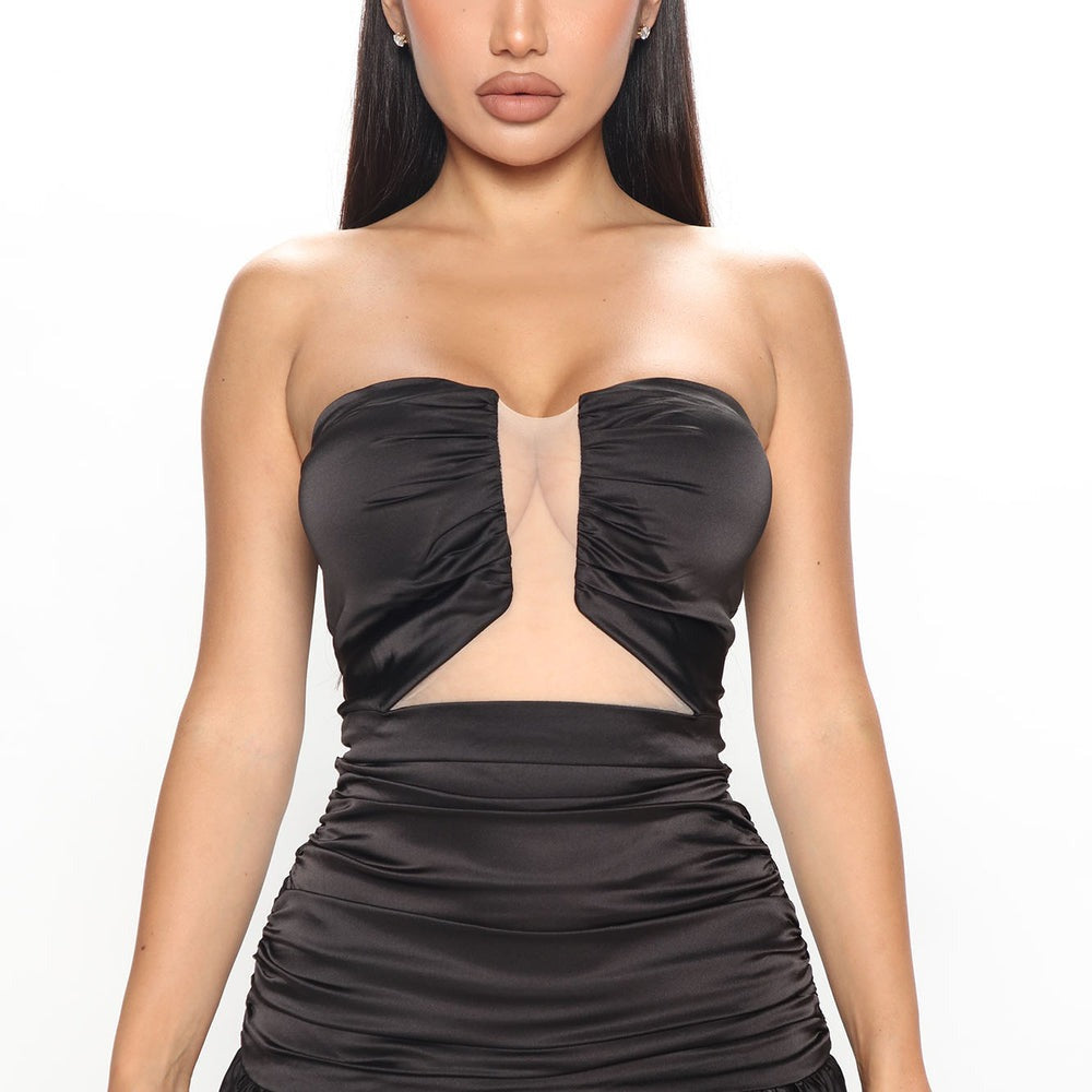 Adelia Satin Maxi Dress