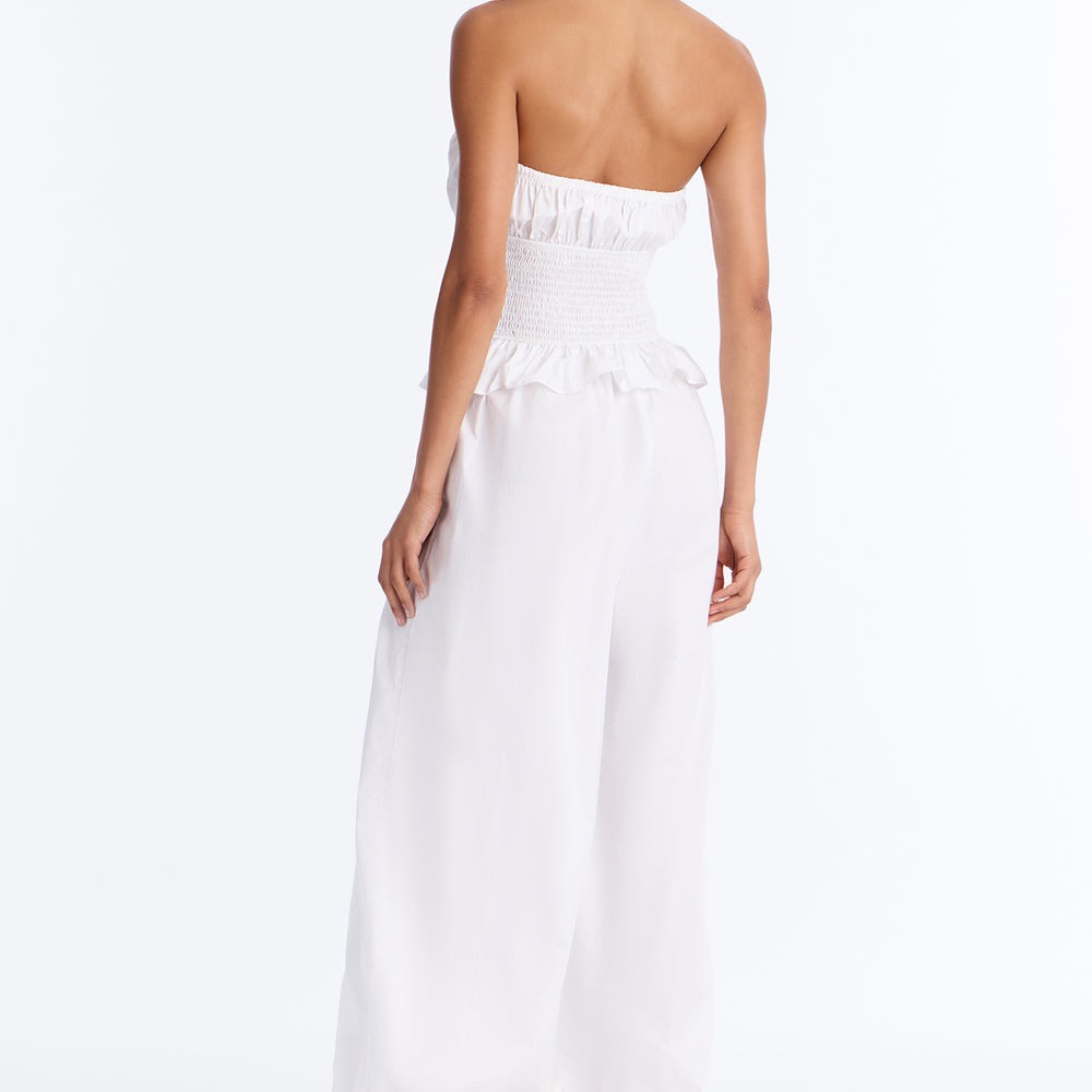 Airy Moment Poplin Balloon Leg Jumpsuit