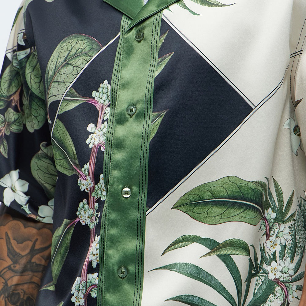 Agrarian Printed Cuban Collar Shirt