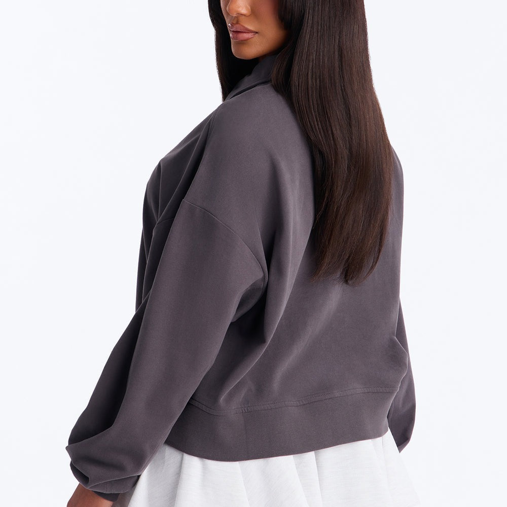 Alex Long Sleeve Button Up Polo Top