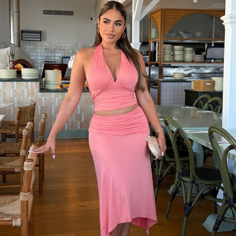 Alina Asymmetric Skirt Set