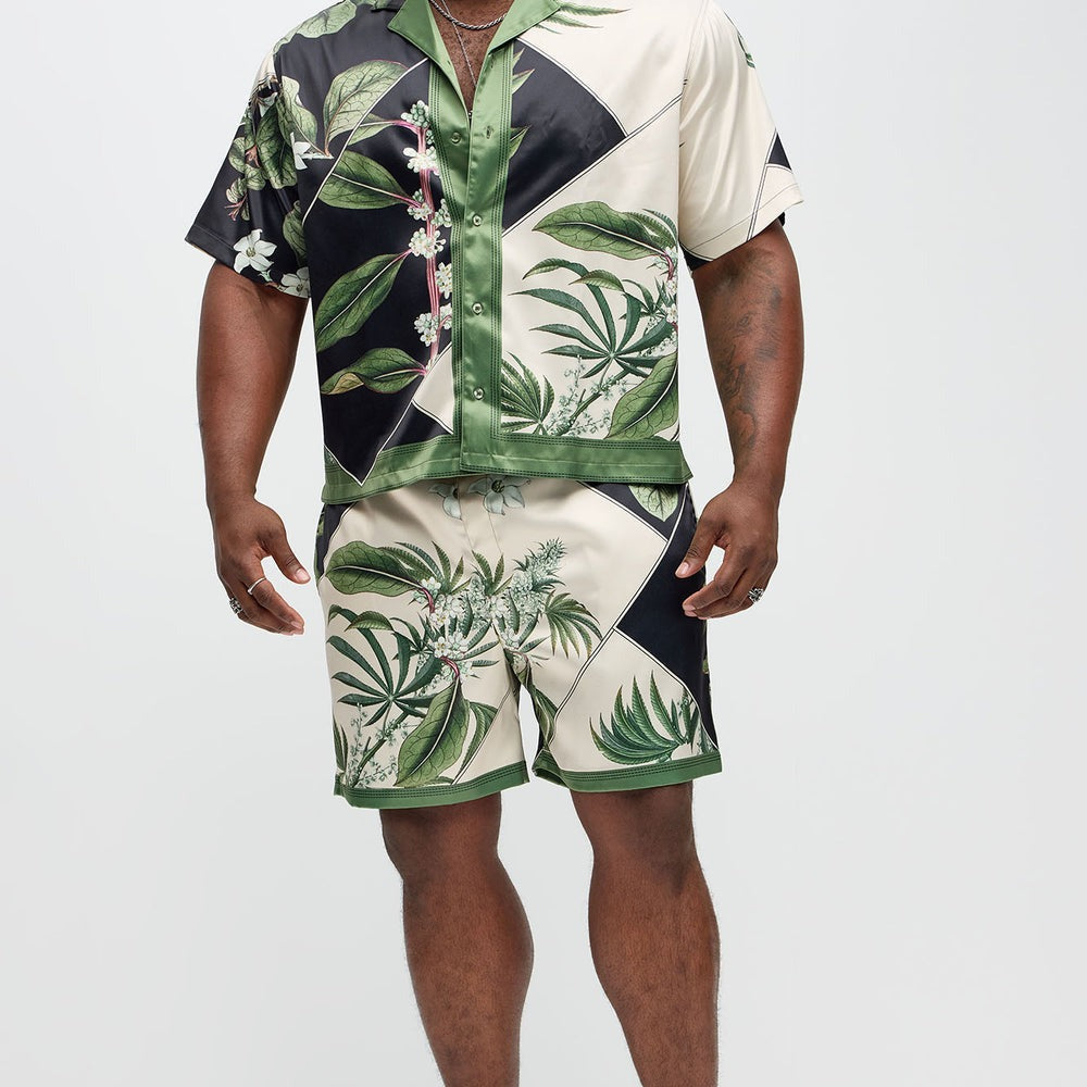 Agrarian Printed Cuban Collar Shirt