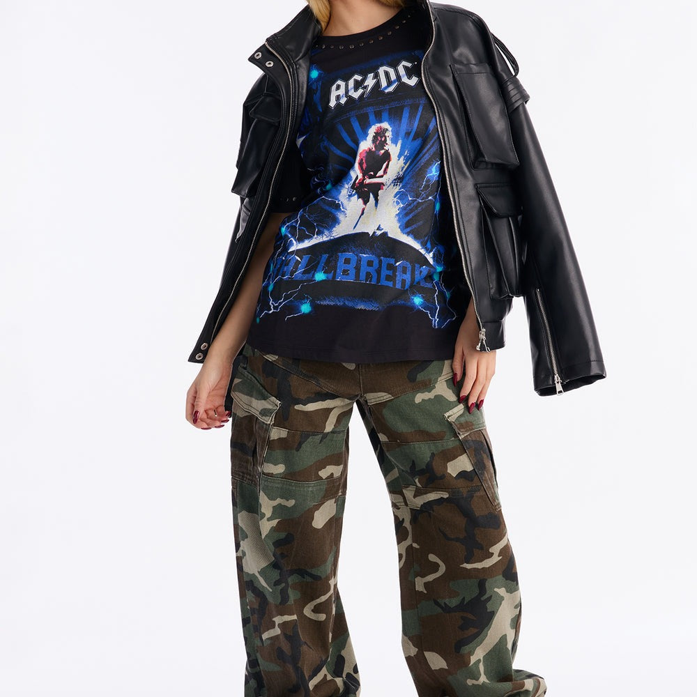 ACDC Studded Short Sleeve Studded Tshirt