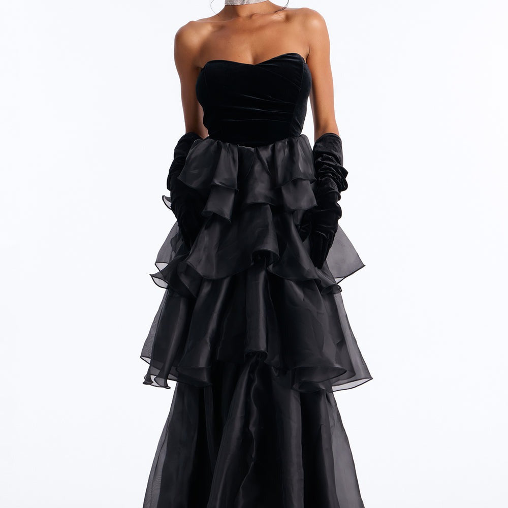 Addison Organza Tiered Gown