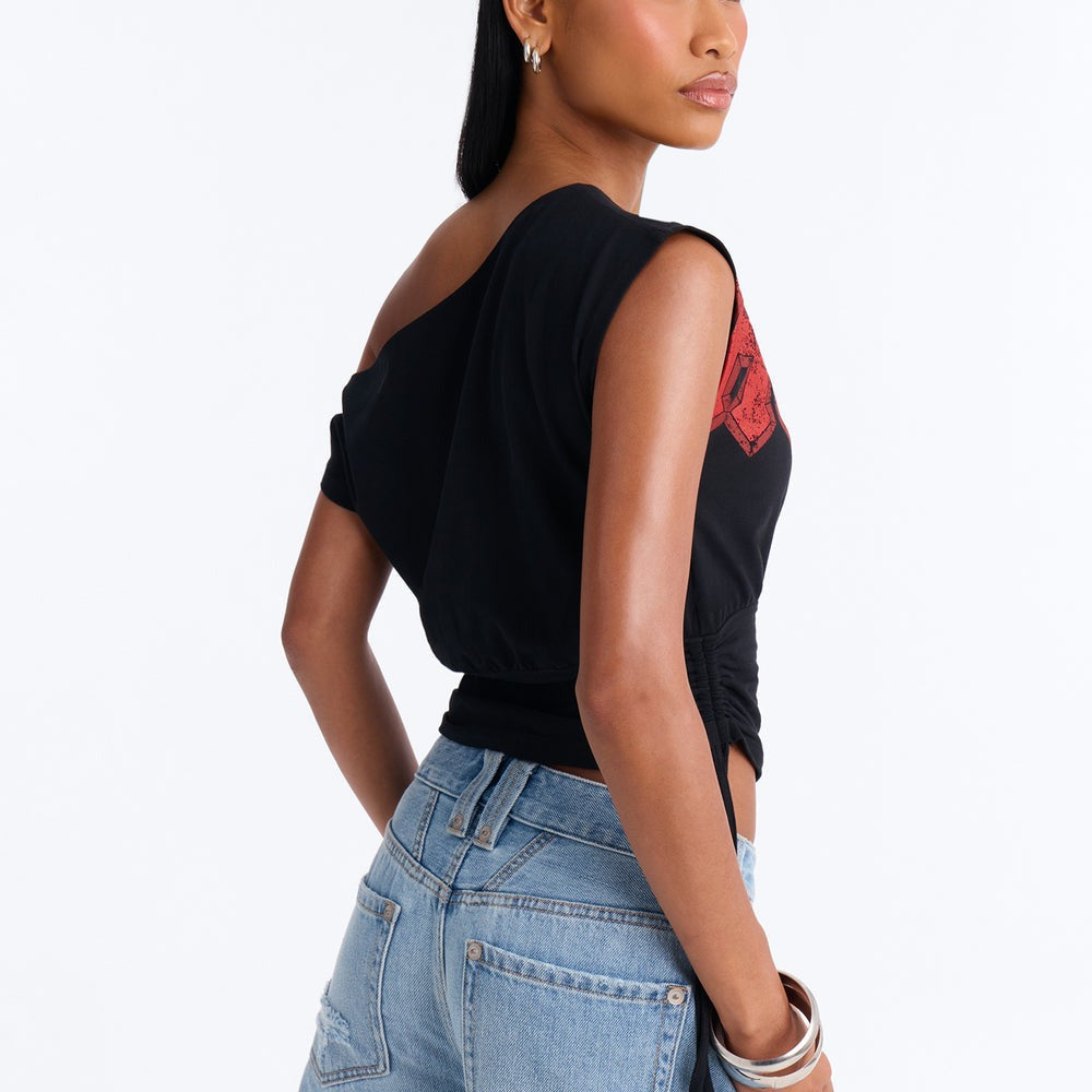 ACDC Ruched Off Shoulder Top