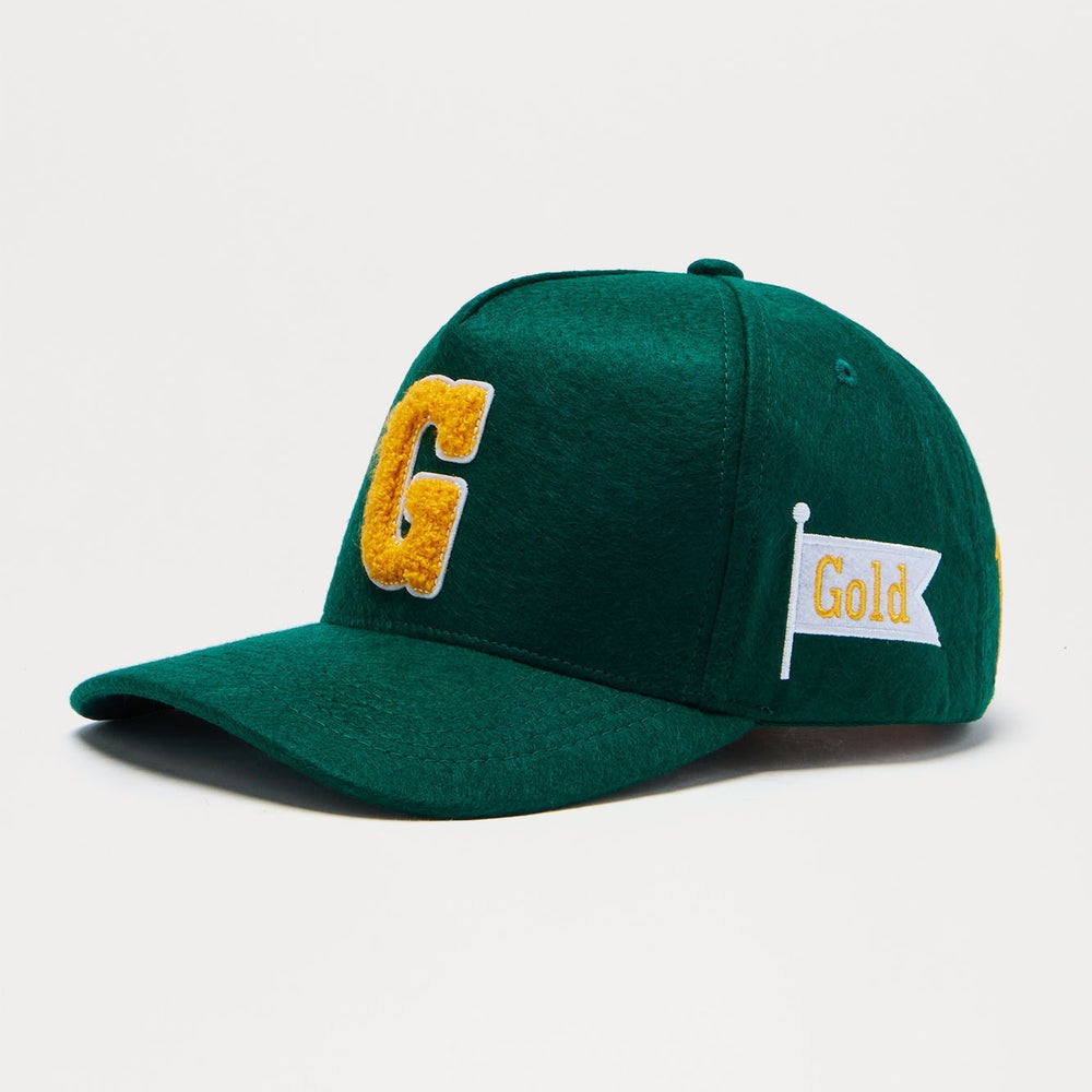 1St Gold Textured Structured Snapback Hat