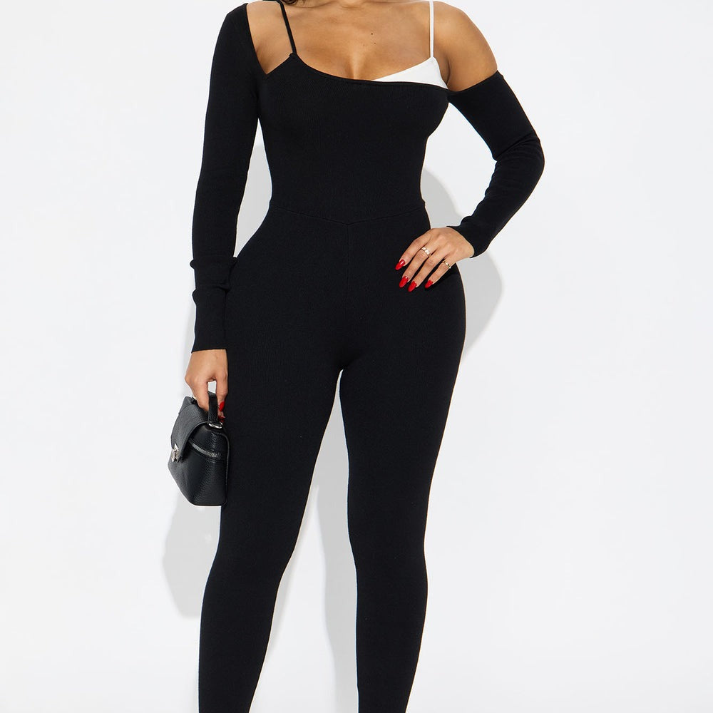 Addison Sweater Off Shoulder Jumpsuit