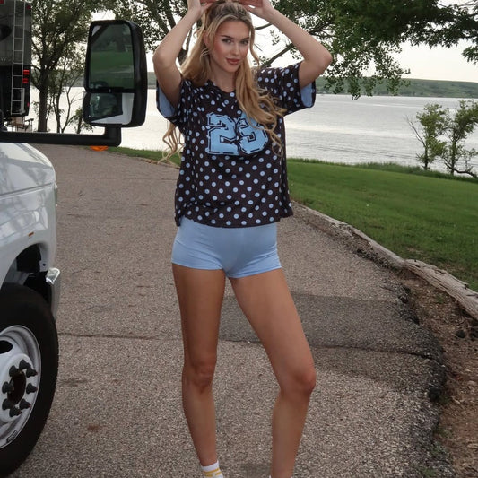 23' Cutie Polka Dot Biker Short Set