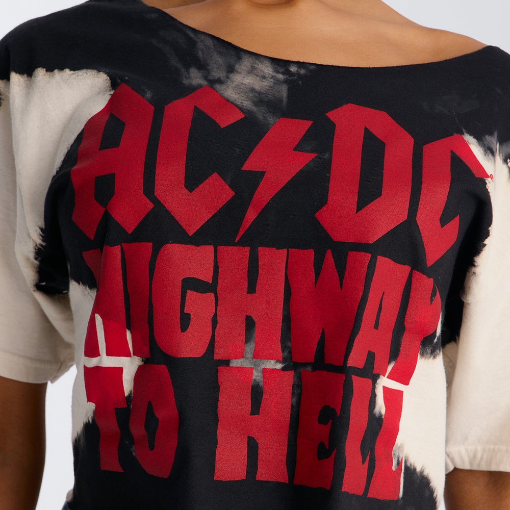 ACDC Bleached Off Shoulder Top