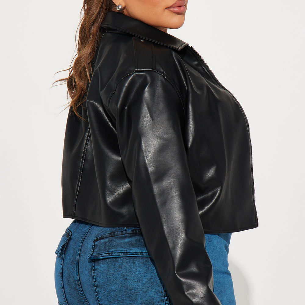 Alexis Cropped Moto Jacket