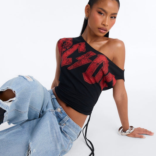ACDC Ruched Off Shoulder Top