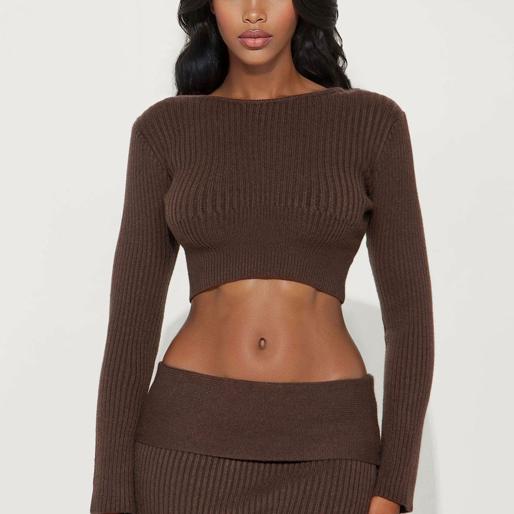 Alaina Sweater Fold Over Maxi Skirt Set
