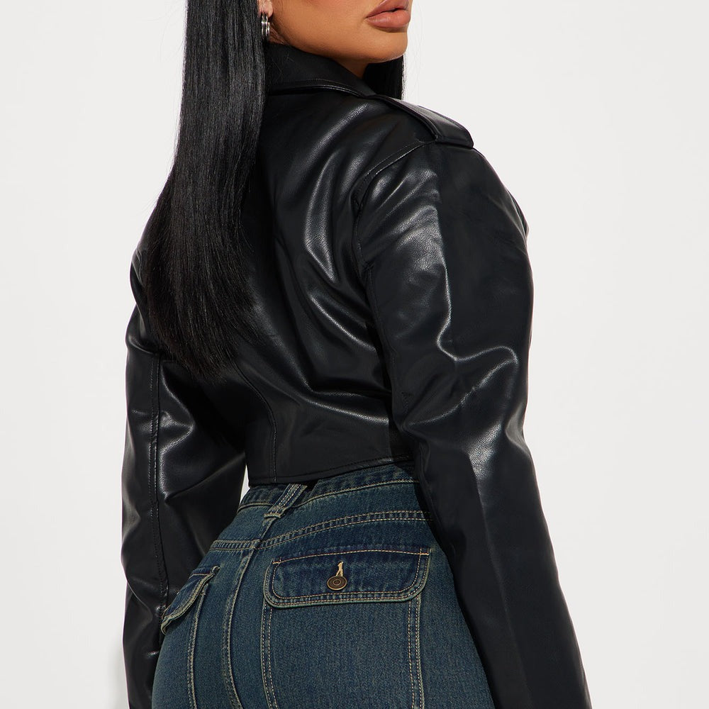 Alexis Cropped Moto Jacket