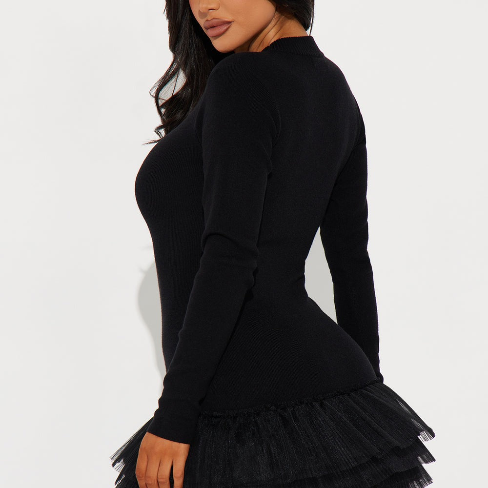 Adora Drop Waist Sweater Mini Dress