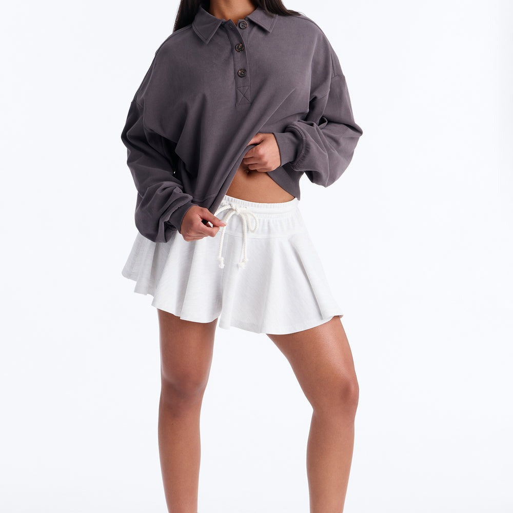 Alex Long Sleeve Button Up Polo Top
