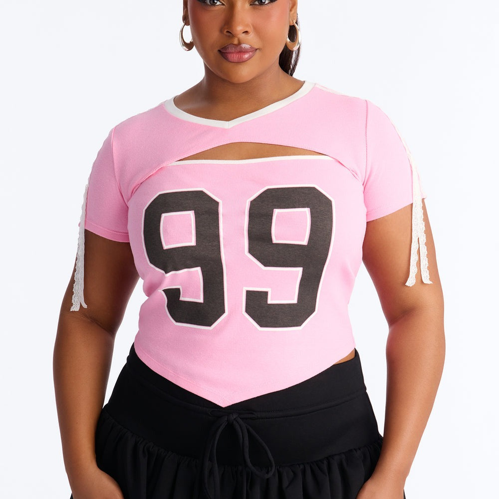 99 VNeck Cut Out Baby Tee