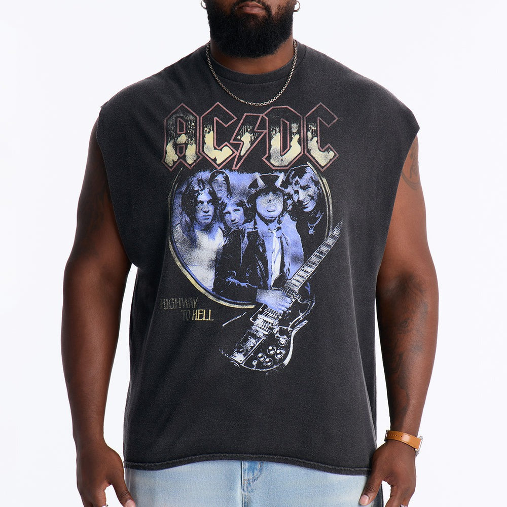 ACDC Vintage Oversized Muscle Tee
