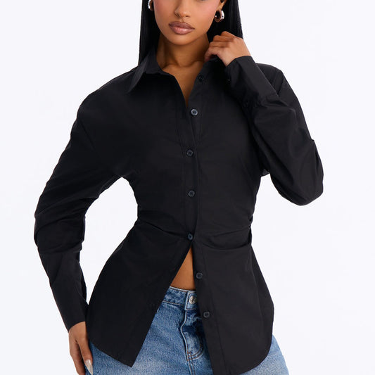 Alaia Poplin Button Up Shirt