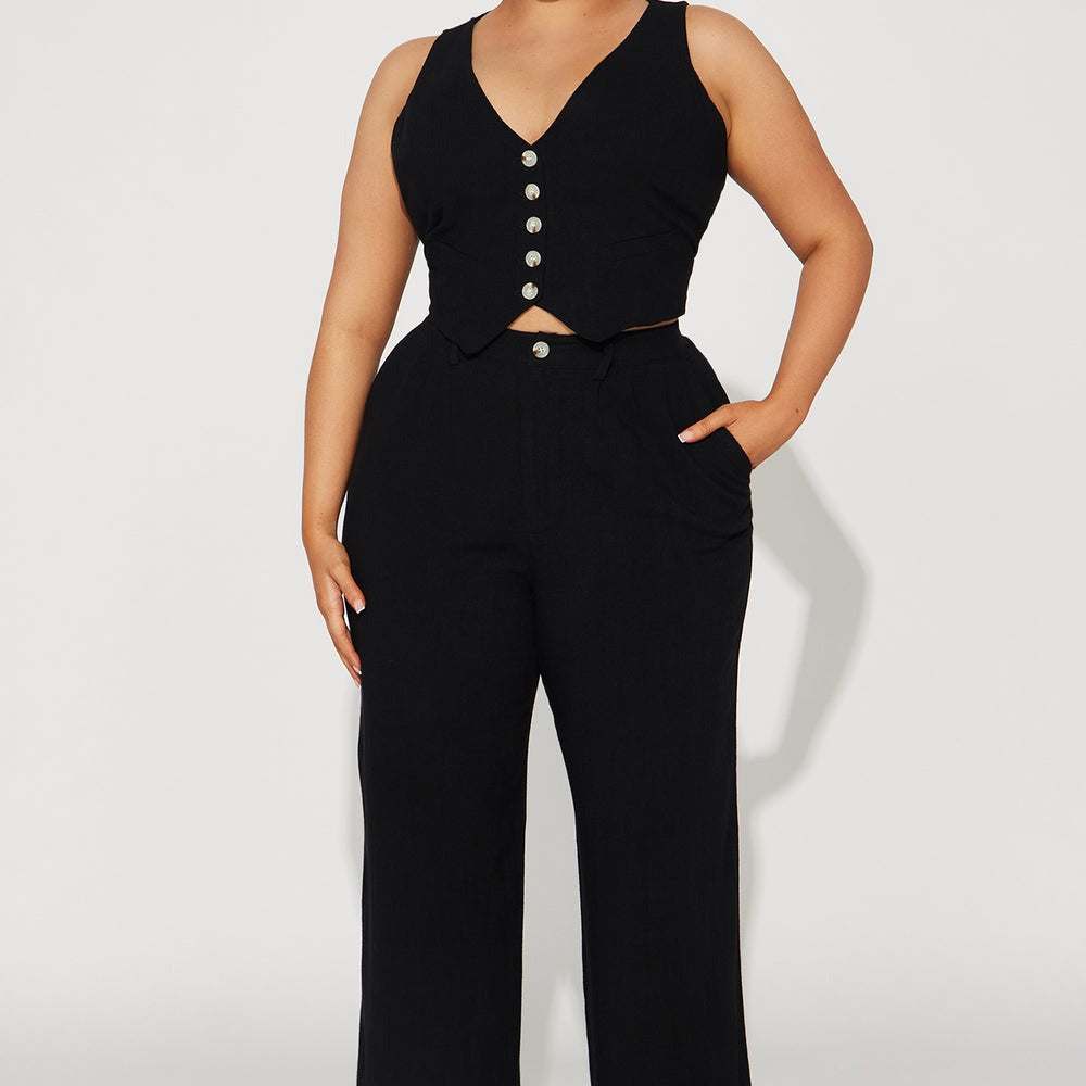 Act Right Linen Pant Set