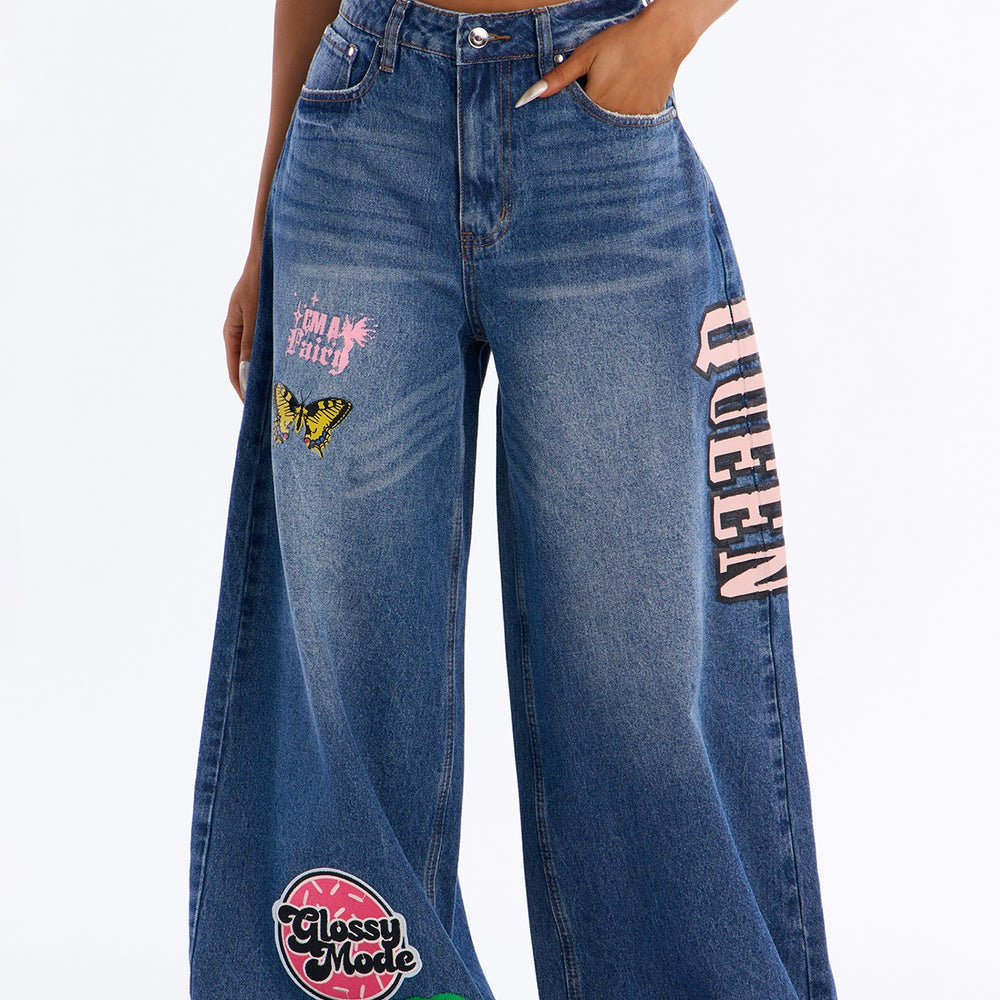 A Girl's Girl Low Waist Baggy Jeans