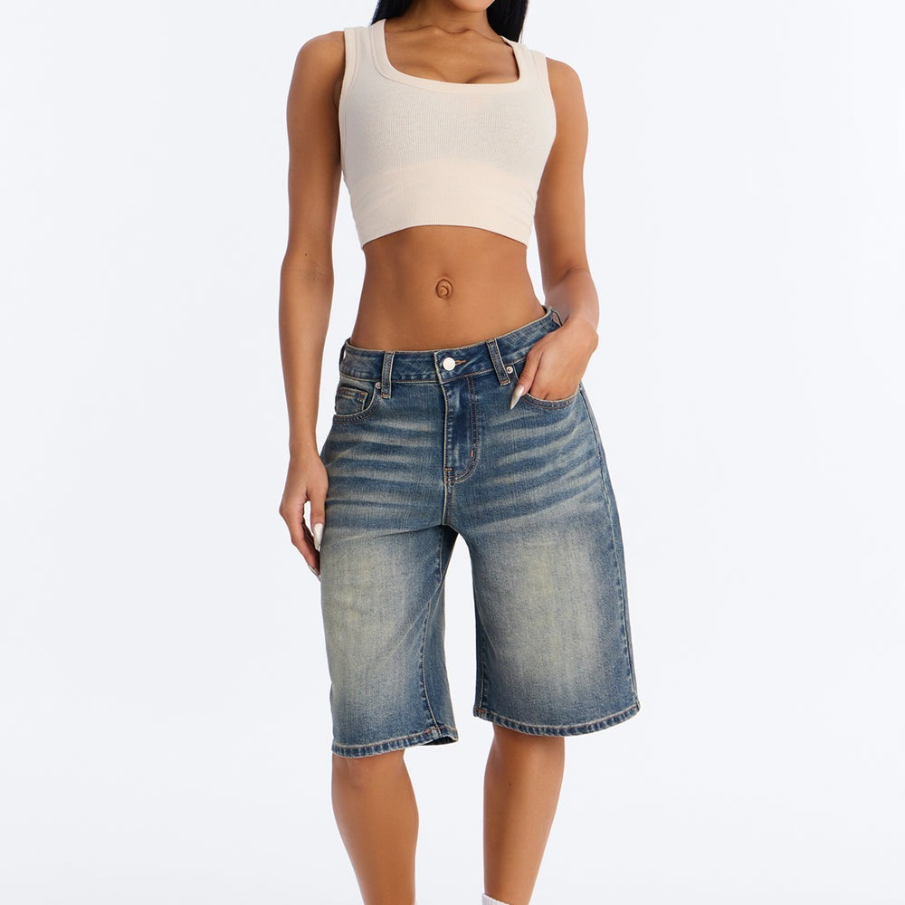 Alameda Tinted Basic Bermuda Denim Shorts