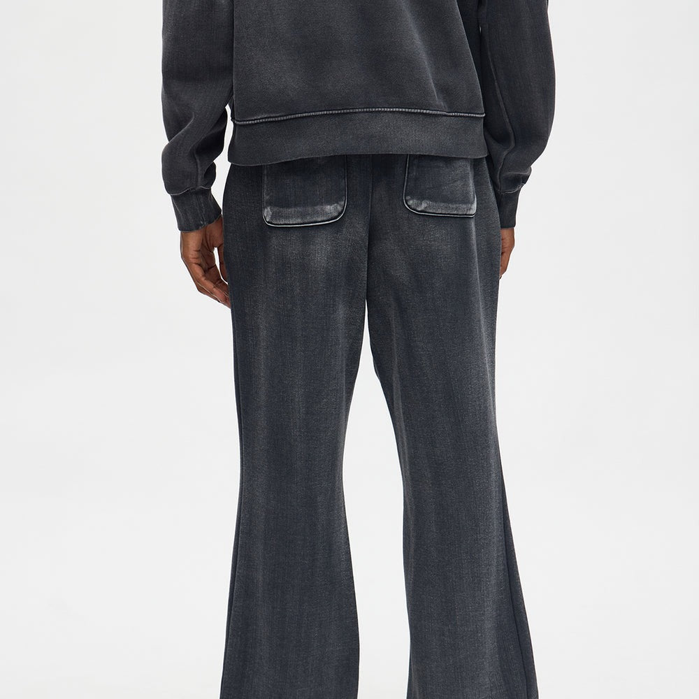 Acid Wash Heavyweight Slim Flare Sweatpants
