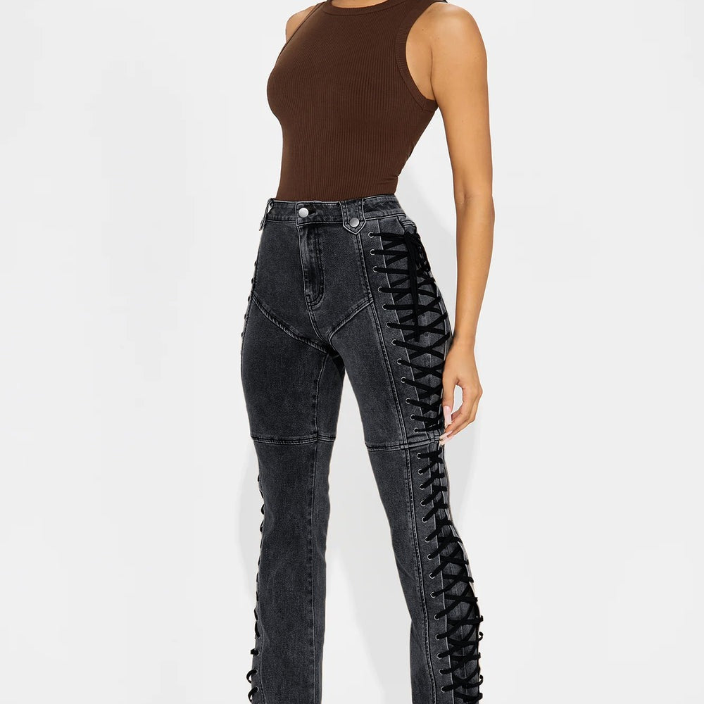 After Hours Lace Up Flare Pant