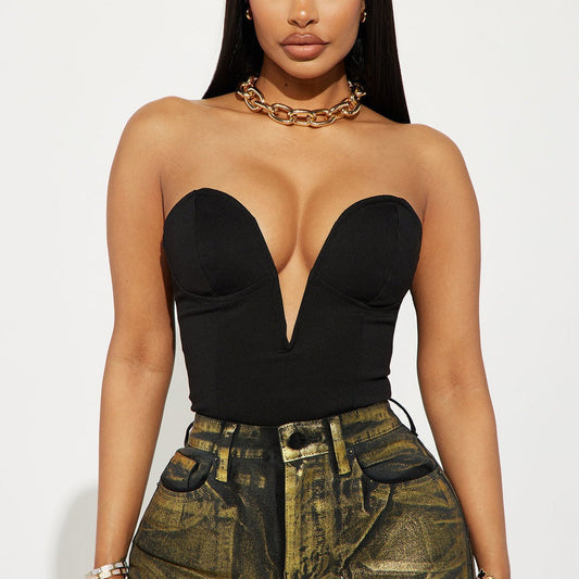 Adriana Deep Plunge Corset Top