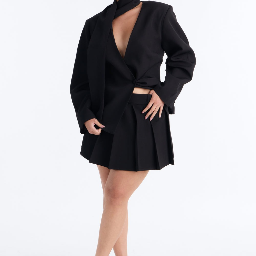 Adeline Mid Rise Pleated Mini Skirt