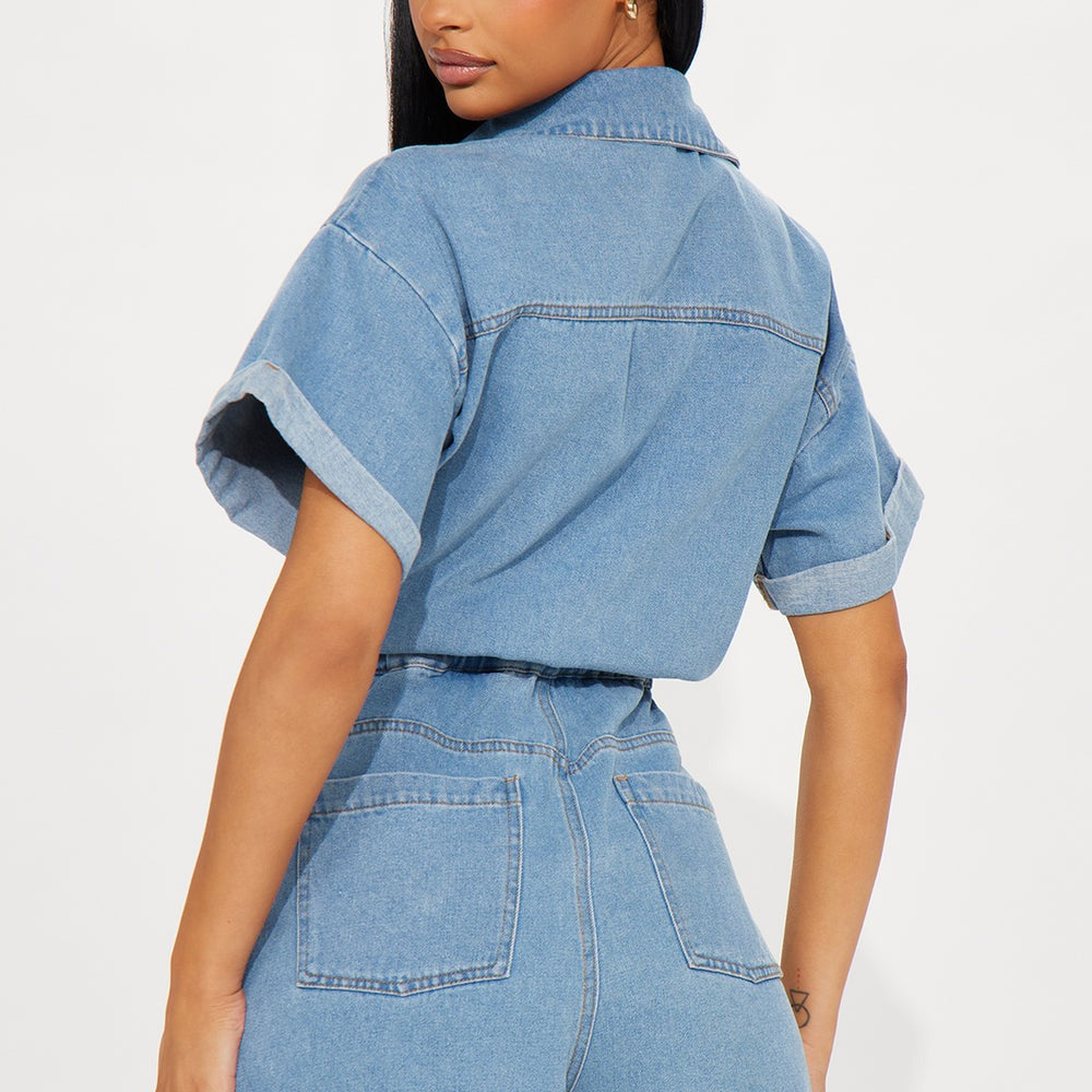 A Good Day Denim Romper