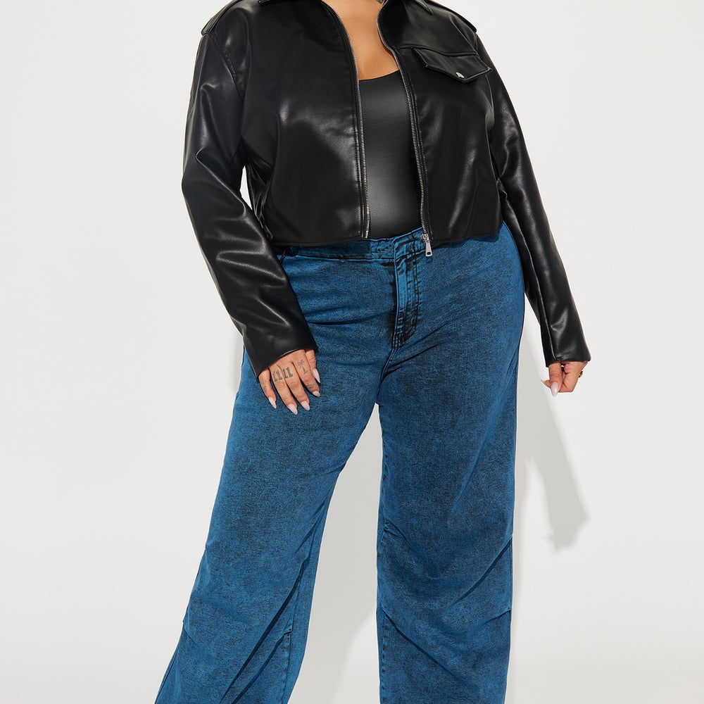Alexis Cropped Moto Jacket