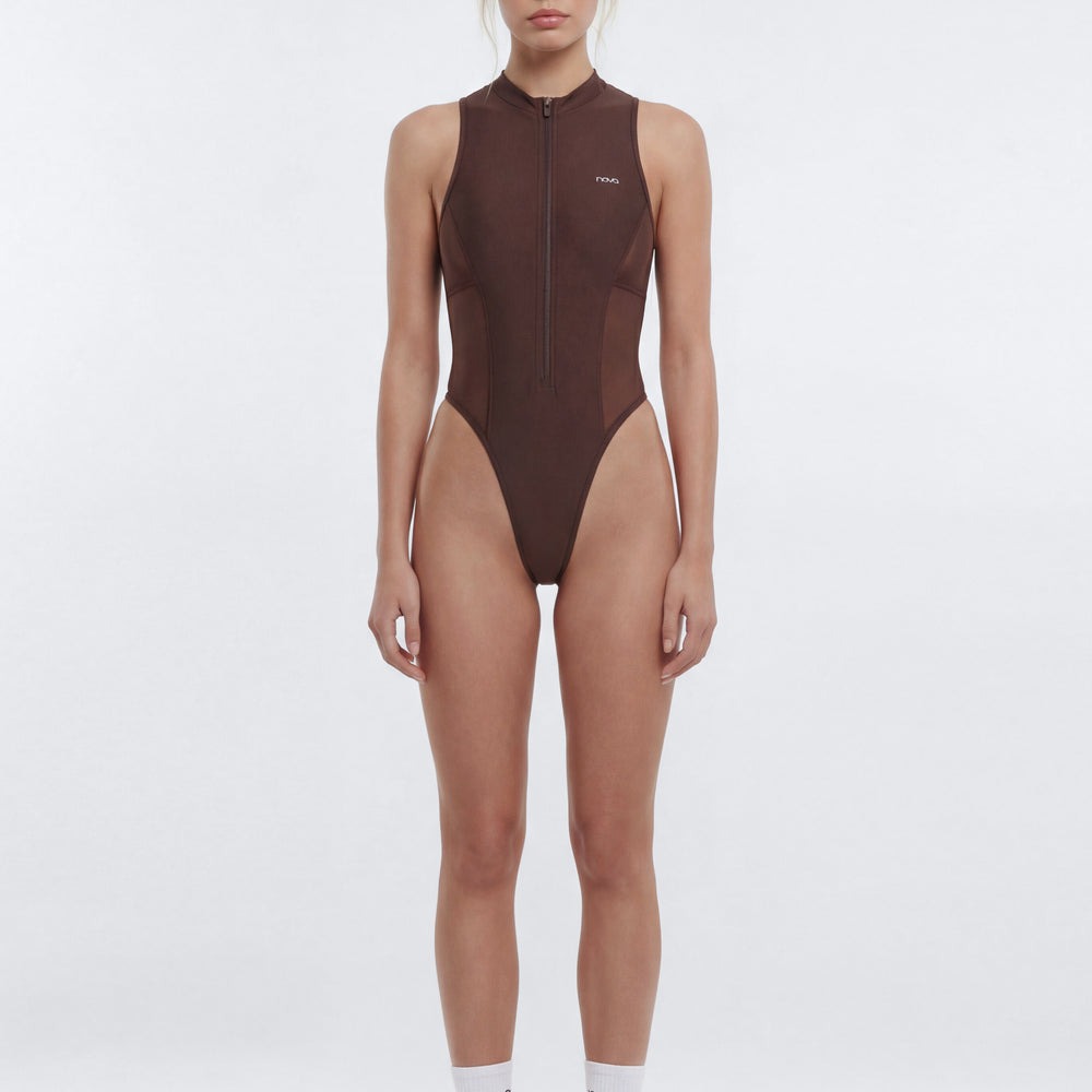 AirSculptâ¢ Front Zip Sports Bodysuit