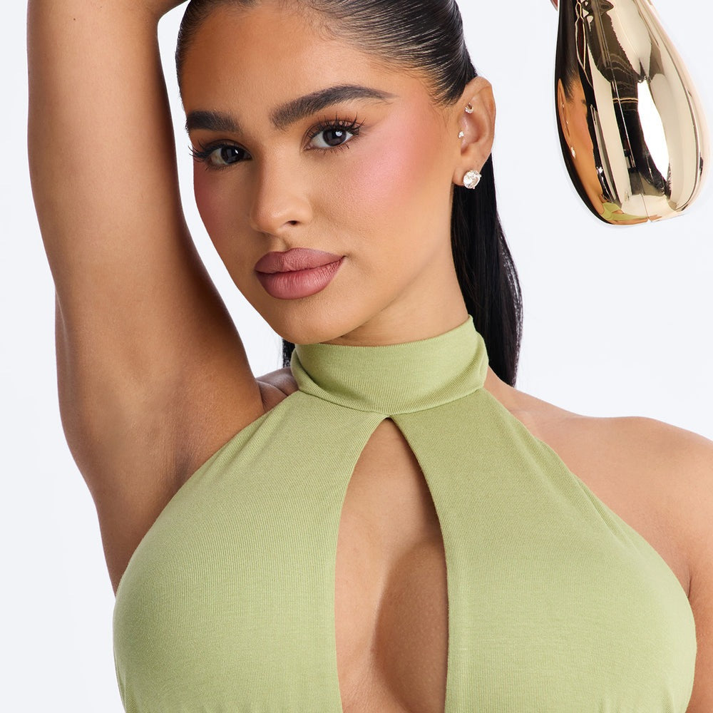 Alessia Backless Cotton Mini Dress