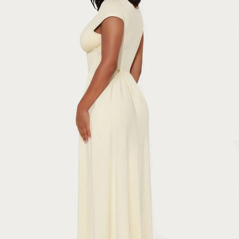 Ainsley Cap Sleeve Corset Maxi Dress