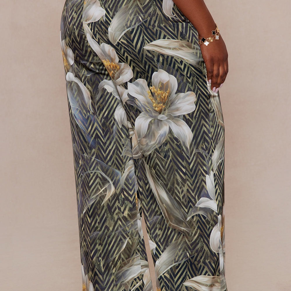 Alia Satin Wide Leg Pant